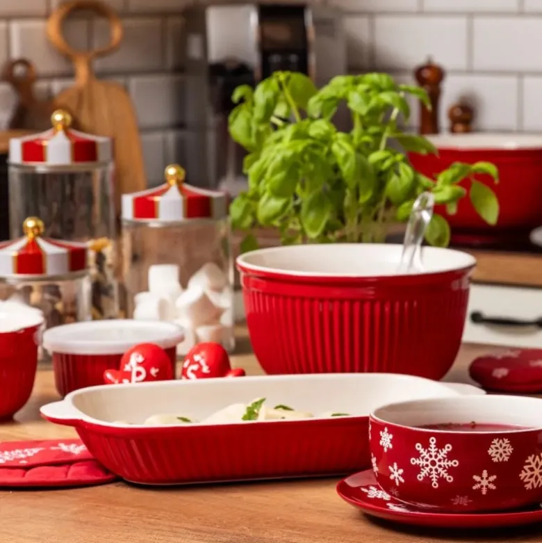Salaterka miska 2.5L ceramiczna czerwona 22 cm Altom Design Red Chilli
