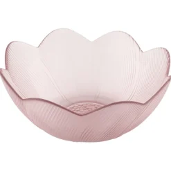 Salaterka szklana 12 cm do przekąsek różowa w kształcie kwiatu Mariella Florina