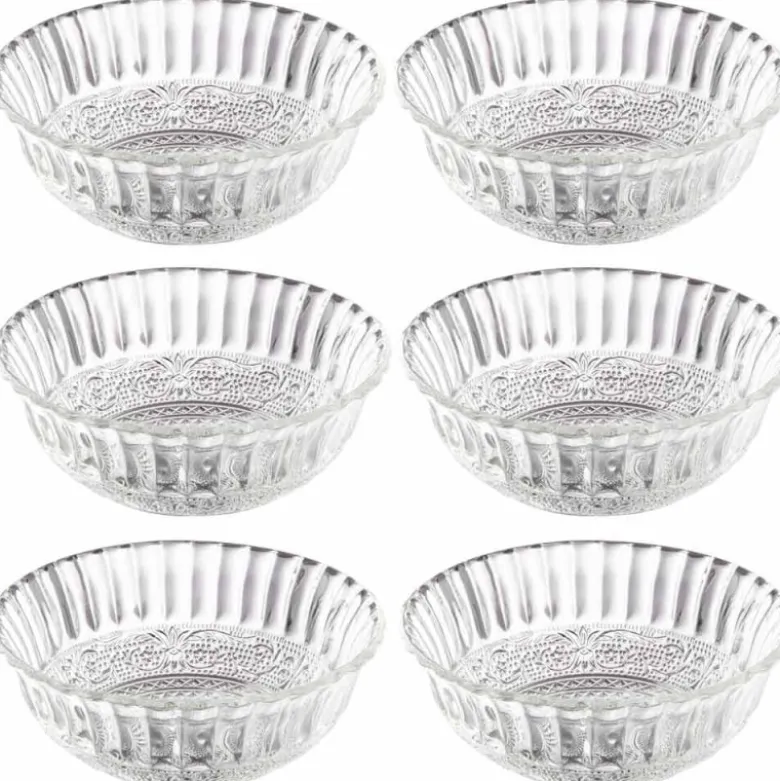 Salaterki miski szklane 15 cm zestaw 6 miseczek Florina Lauro