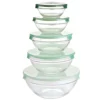Salaterki z pokrywkami Verdure New 90/150/280/400/710 ml pojemniki szklane zestaw 5 sztuk Florina