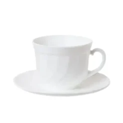 Serwis kawowy na 6 osób biały Luminarc Trianon zestaw 12 el filiżanki 280 ml i spodki