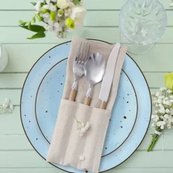 Serwis obiadowy 36 elementów porcelanowy MG Home Gemma Pastel zestaw talerzy dla 12 osób kolorowe nakrapiane