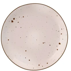 Serwis obiadowy 36 elementów porcelanowy MG Home Gemma Pink zestaw talerzy dla 12 osób różowych nakrapiane