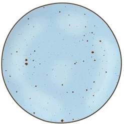 Serwis obiadowy 36 elementów porcelanowy MG Home Gemma Blue zestaw talerzy dla 12 osób niebieskie nakrapiane
