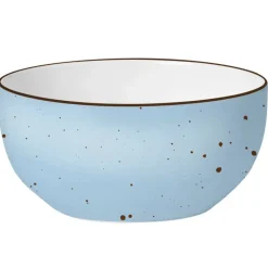 Serwis obiadowy 36 elementów porcelanowy MG Home Gemma Blue zestaw talerzy dla 12 osób niebieskie nakrapiane