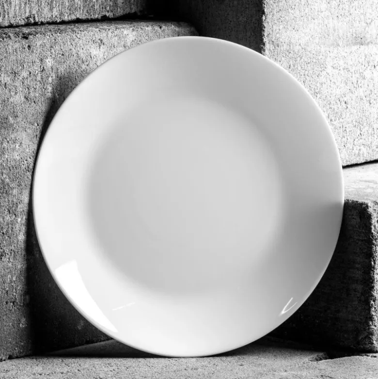 Serwis obiadowy kawowy MG Home Abria 30 elementów zestaw talerzy filiżanki ze spodkami dla 6 osób biały