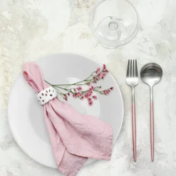Serwis obiadowy kawowy MG Home Abria 30 elementów zestaw talerzy filiżanki ze spodkami dla 6 osób biały