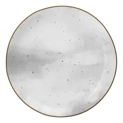 Serwis obiadowy porcelanowy MG Home Antico 12 elementów zestaw talerzy dla 4 osób szary nakrapiany