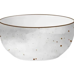 Serwis obiadowy porcelanowy MG Home Antico 12 elementów zestaw talerzy dla 4 osób szary nakrapiany