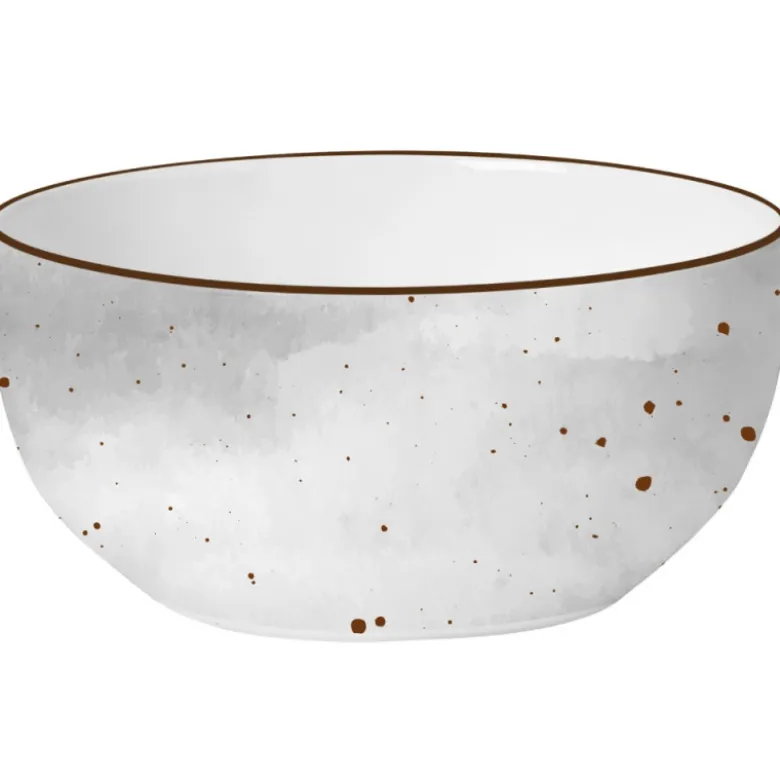 Serwis obiadowy porcelanowy MG Home Antico 12 elementów zestaw talerzy dla 4 osób szary nakrapiany