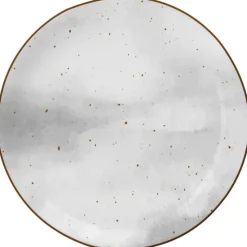 Serwis obiadowy porcelanowy MG Home Antico 12 elementów zestaw talerzy dla 4 osób szary nakrapiany