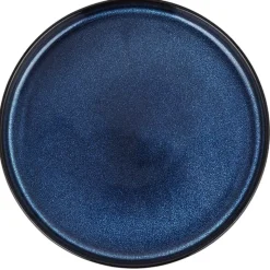 Serwis obiadowy porcelanowy Florina Evia Blue 18 elementów zestaw talerzy dla 6 osób modern