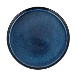 Serwis obiadowy porcelanowy Florina Evia Blue 18 elementów zestaw talerzy dla 6 osób modern