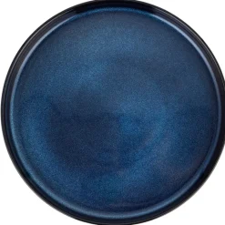 Serwis obiadowy porcelanowy Florina Evia Blue 18 elementów zestaw talerzy dla 6 osób modern