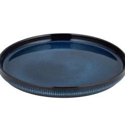 Serwis obiadowy porcelanowy Florina Evia Blue 18 elementów zestaw talerzy dla 6 osób modern