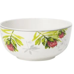 Serwis obiadowy porcelanowy Florina Protea 18 elementów zestaw talerzy dla 6 osób piękny wzór kwiaty