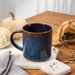 Serwis obiadowy porcelanowy Florina Evia Blue 30 elementów zestaw talerzy dla 6 osób modern