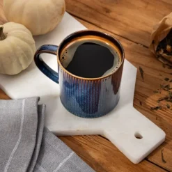 Serwis obiadowy porcelanowy Florina Evia Blue 30 elementów zestaw talerzy dla 6 osób modern