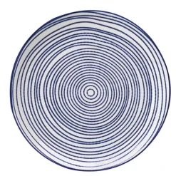 Serwis obiadowy porcelanowy MG Home Marea 12 elementów zestaw talerzy dla 4 osób kropki