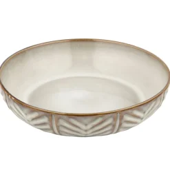 Serwis obiadowy porcelanowy Florina Lehti 18 elementów zestaw talerzy dla 6 osób liście