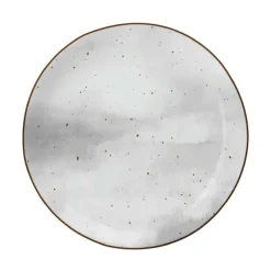 Serwis obiadowy porcelanowy MG Home Antico 18 elementów zestaw talerzy dla 6 osób szary nakrapiany