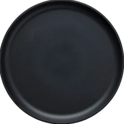 Serwis obiadowy porcelanowy MG Home Artena 28 elementy zestaw talerzy kubków misek dla 6 osób czarny