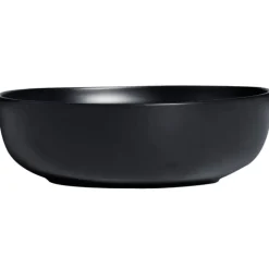 Serwis obiadowy porcelanowy MG Home Artena 28 elementy zestaw talerzy kubków misek dla 6 osób czarny
