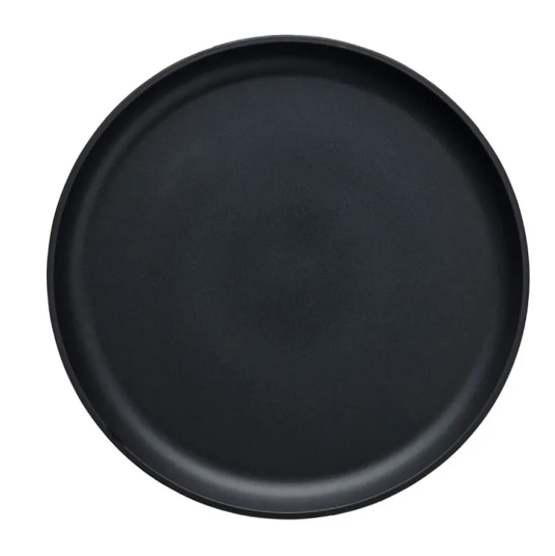 Serwis obiadowy porcelanowy MG Home Artena 28 elementy zestaw talerzy kubków misek dla 6 osób czarny