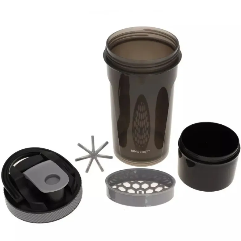 Shaker do koktajli 720 ml KingHoff KH 1359 plastikowy czarny