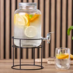 Słój szklany z kranikiem 4 L ze stojakiem do lemoniady napojów wody Altom Design