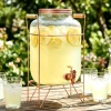 Słój szklany z kranikiem 8L z złotym stojakiem do lemoniady napojów wody Vilde