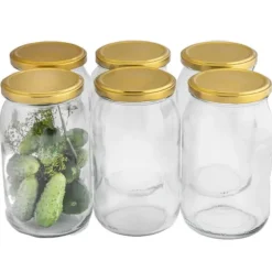 Słoiki szklane 900 ml na miód konfitury i kiszone ogórki z zakrętką typu twist komplet 6 szt Altom Design