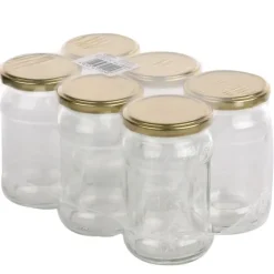 Słoiki szklane 315 ml na przetwory miód konfitury i dżemy typu twist z zakrętką komplet 6 szt Altom Design