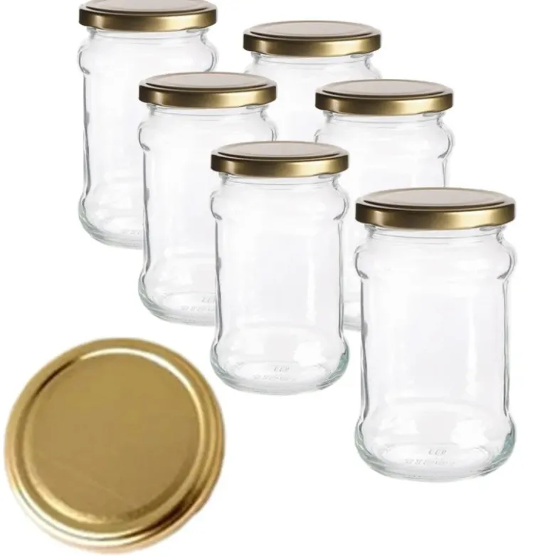 Słoiki szklane 315 ml na przetwory miód konfitury i dżemy typu twist z zakrętką komplet 6 szt Altom Design