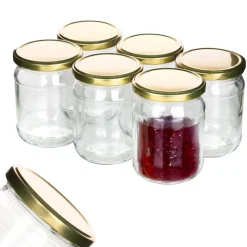 Słoiki szklane 520 ml na przetwory miód konfitury i dżemy typu twist z zakrętką komplet 6 szt Altom Design