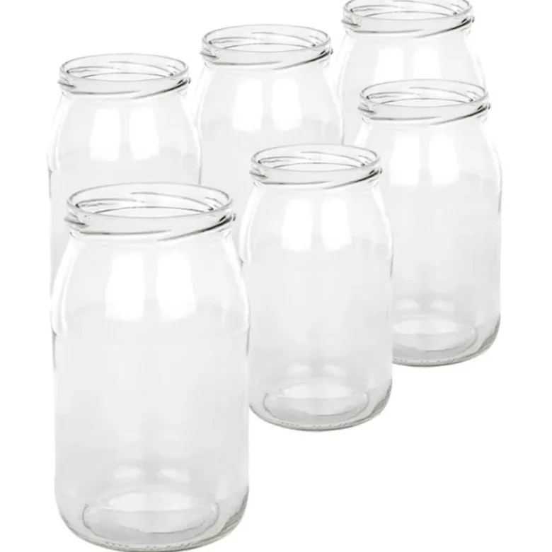 Słoiki szklane 900 ml na przetwory i kiszone ogórki zestaw 6 szt Altom Design
