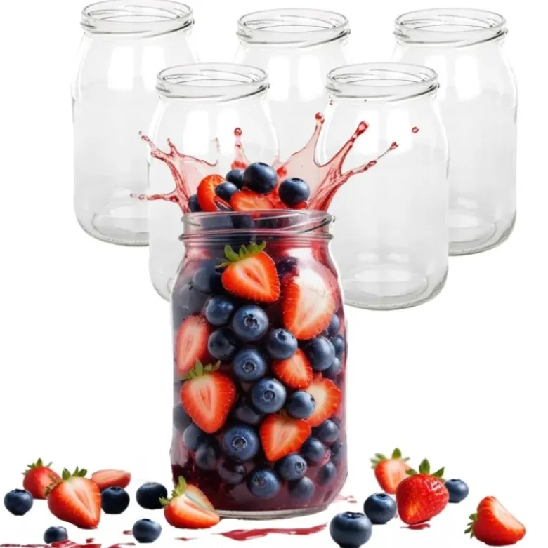 Słoiki szklane 900 ml na przetwory i kiszone ogórki zestaw 6 szt Altom Design
