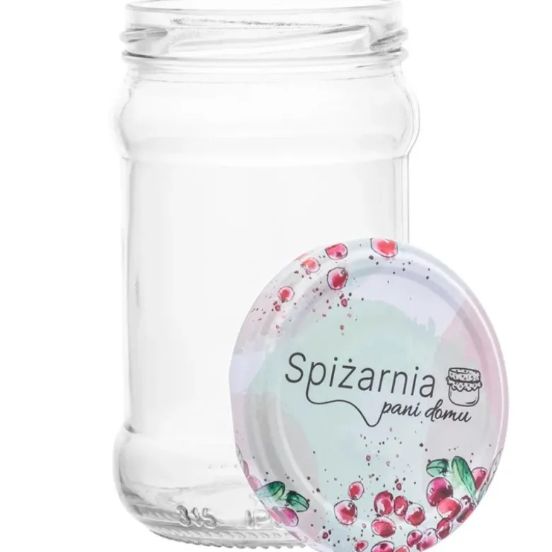 Słoiki szklane 315 ml na przetwory Spiżarnia Pani Domu z zakrętką w zestawie 6 szt Altom Design