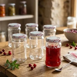 Słoiki szklane 315 ml na przetwory Spiżarnia Pani Domu z zakrętką w zestawie 6 szt Altom Design