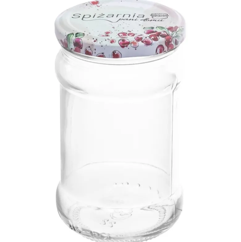 Słoiki szklane 315 ml na przetwory Spiżarnia Pani Domu z zakrętką w zestawie 6 szt Altom Design