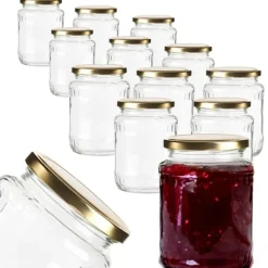 Słoiki szklane 720 ml na przetwory miód konfitury i dżemy typu twist z zakrętką komplet 12 szt Altom Design