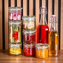 Słoiki szklane na przetwory 200 ml hermetyczne z klipsem zestaw 6 szt Altom Design