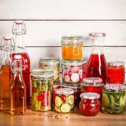 Słoiki szklane na przetwory 200 ml hermetyczne z klipsem zestaw 6 szt Altom Design