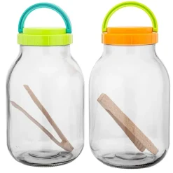 Słoik szklany na przetwory 3 litry z plastikową zakrętką i szczypcami Altom Design
