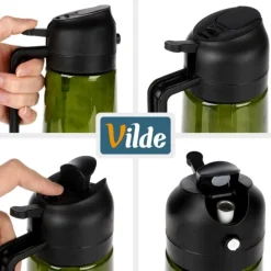 Spryskiwacz szklany zielony atomizer spray do octu oleju wody 450 ml Vilde szklana butelka