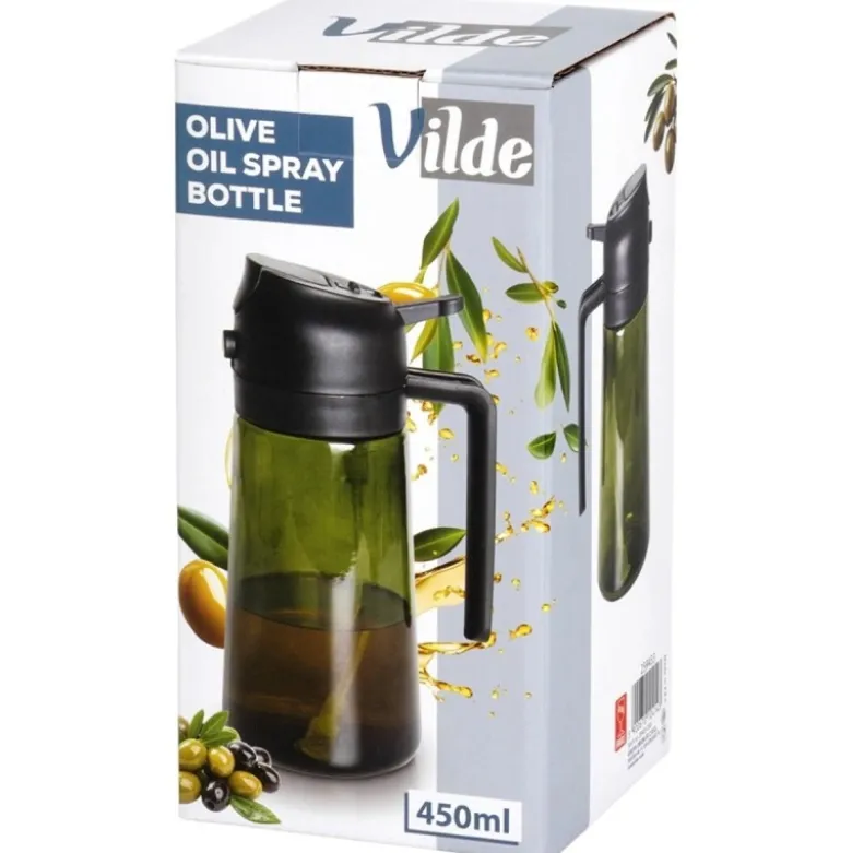 Spryskiwacz szklany zielony atomizer spray do octu oleju wody 450 ml Vilde szklana butelka