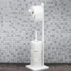 Stojak na papier toaletowy KINGHoff KH 1750 drewniany biały