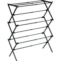 Suszarka na pranie metalowa czarna pionowa rozsuwana 47-78x94 cm Vilde