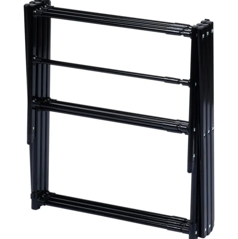 Suszarka na pranie metalowa czarna pionowa rozsuwana 47-78x94 cm Vilde