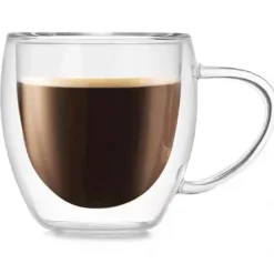 Szklanka termiczna 250 ml z podwójnymi ściankami do kawy herbaty Tragar TR-36-1